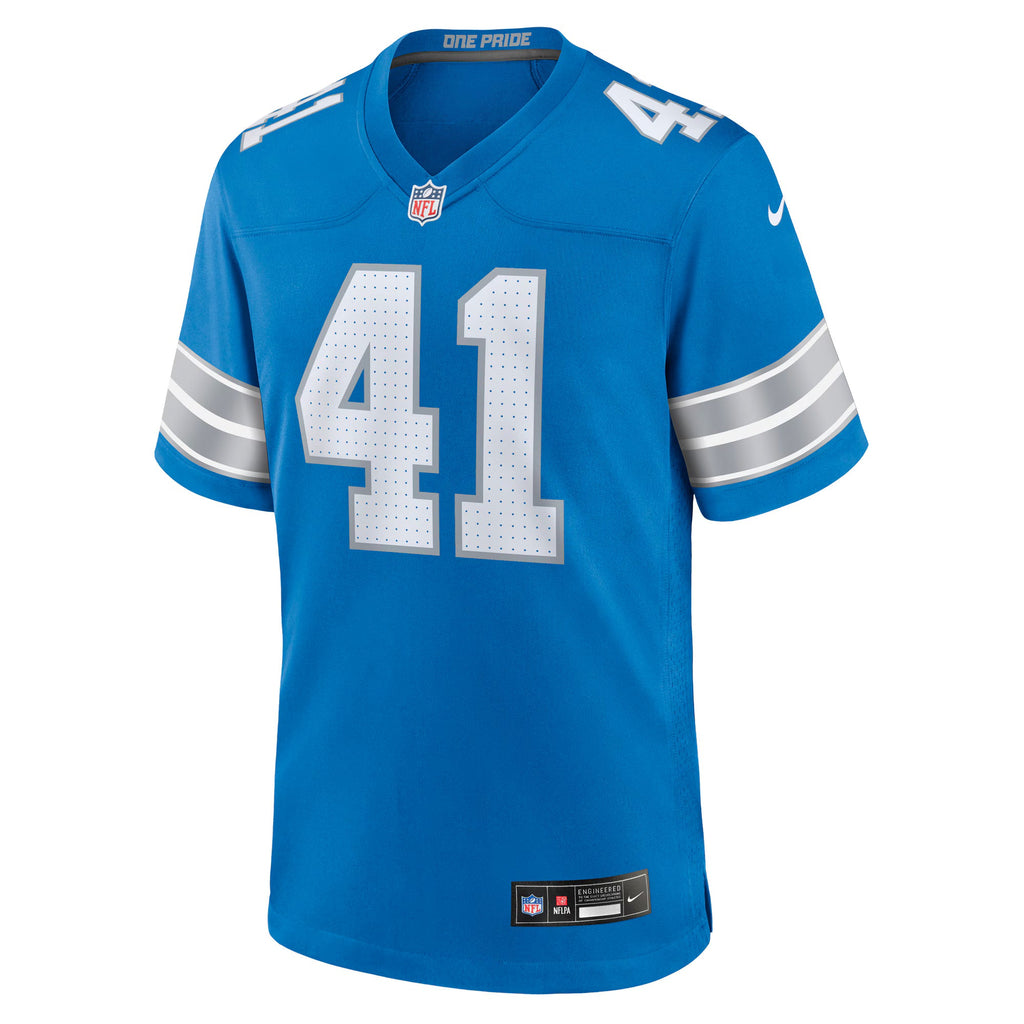 Detroit Lions Gunnar Oakes Blue Team Game Jersey