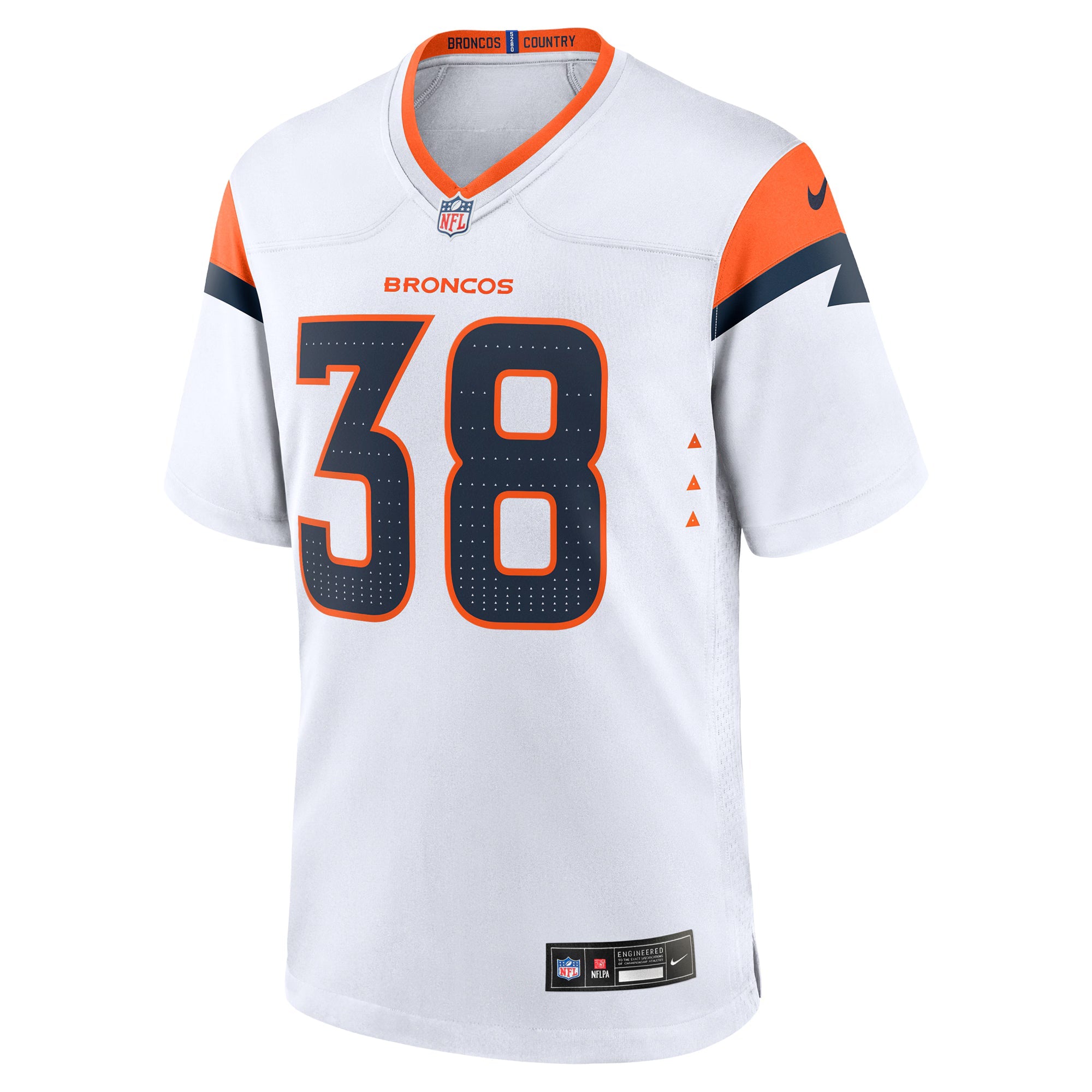 Denver Broncos Jaleel McLaughlin White Game Jersey