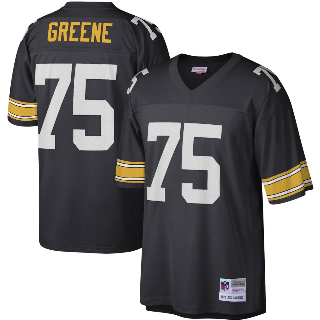 Pittsburgh Steelers Joe Greene Mitchell & Ness Black Legacy Replica Jersey