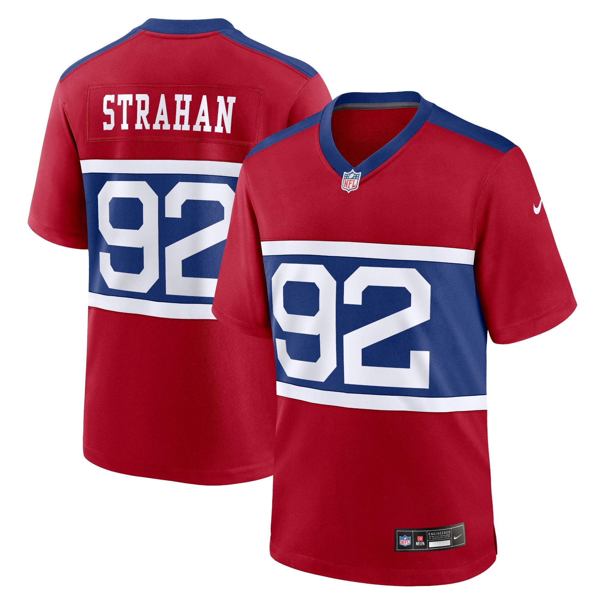 New York Giants Michael Strahan Century Red Alternate Retired Player Game Jersey