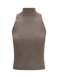 Brunello Cucinelli Women Sleeveless Turtleneck With Luminous Details