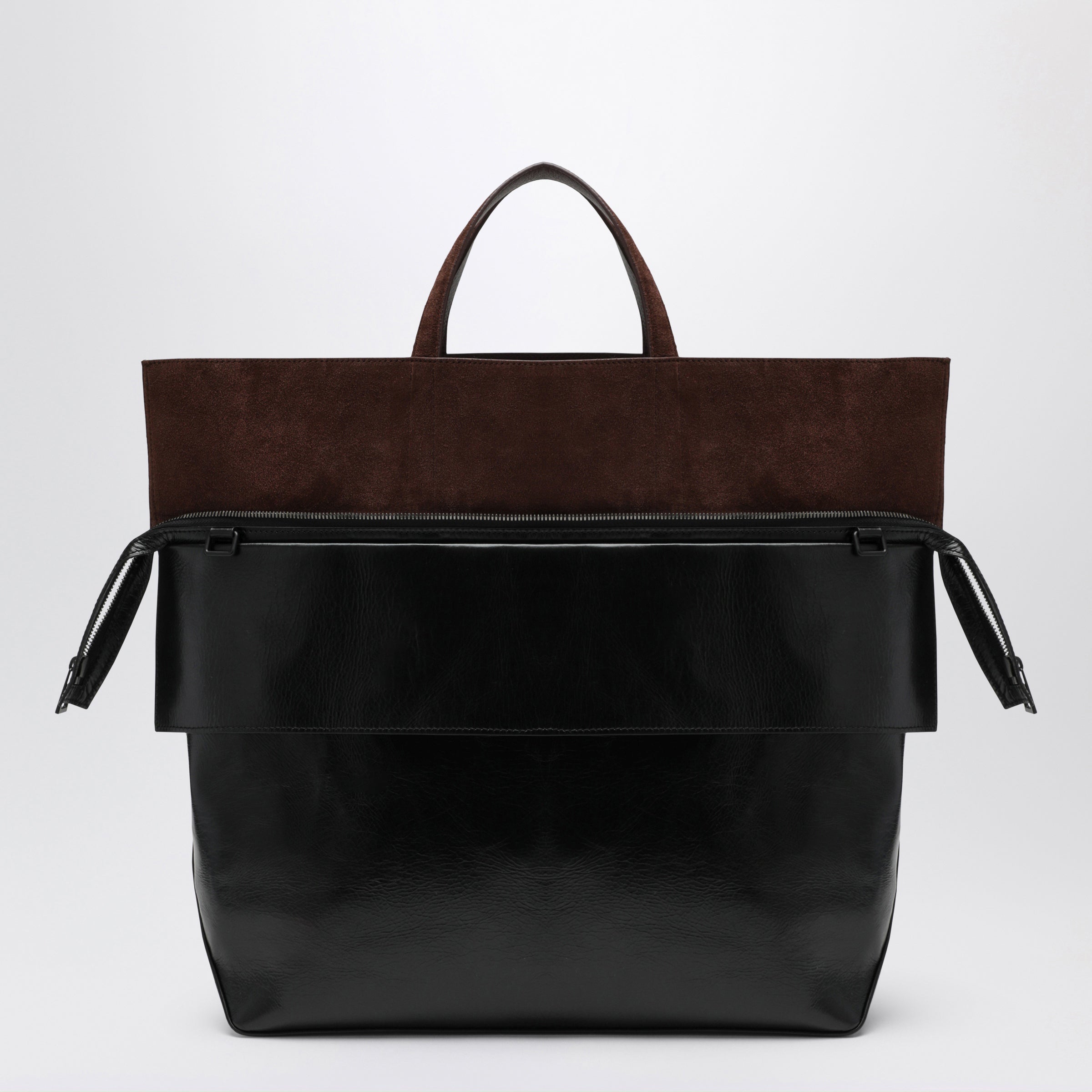 Loewe Large Switch Tote Bag In Black/Espresso Leather And Suede Men