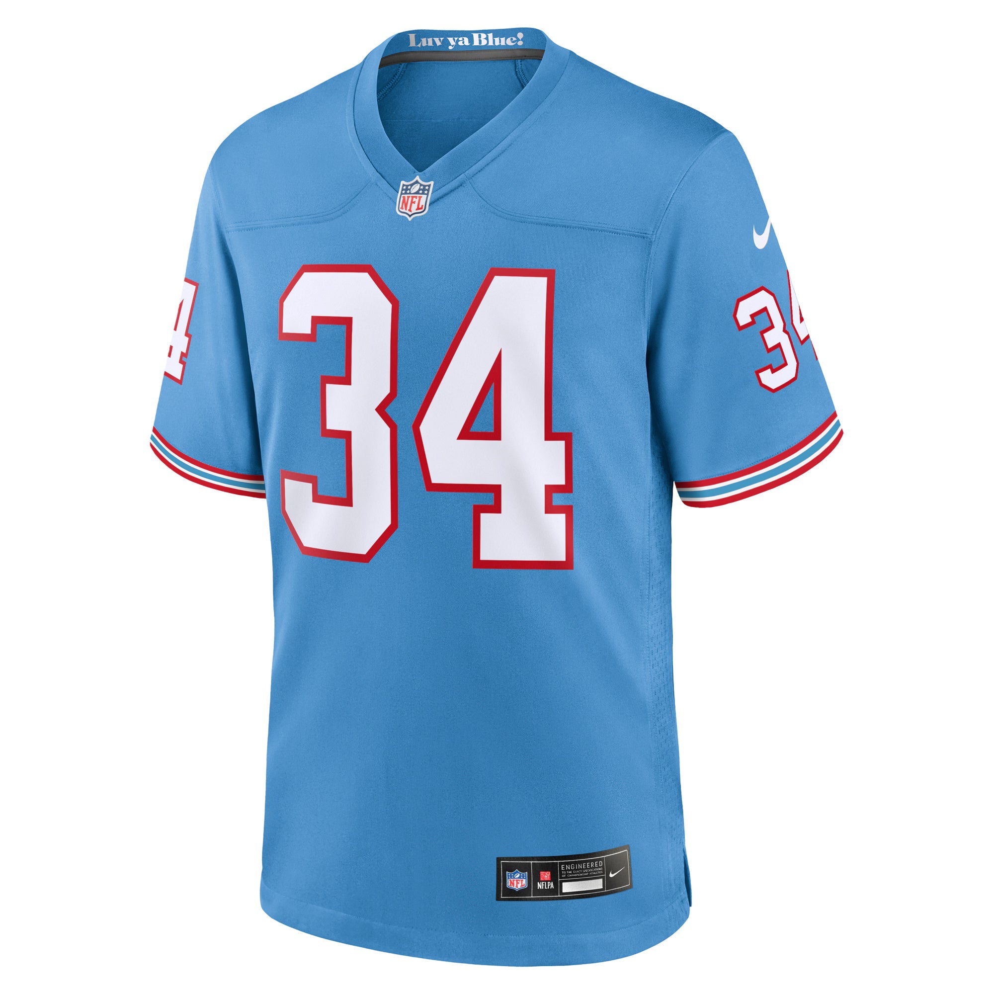 Tennessee Titans Earl Campbell Light Blue Retired Player Alternate Game Jersey
