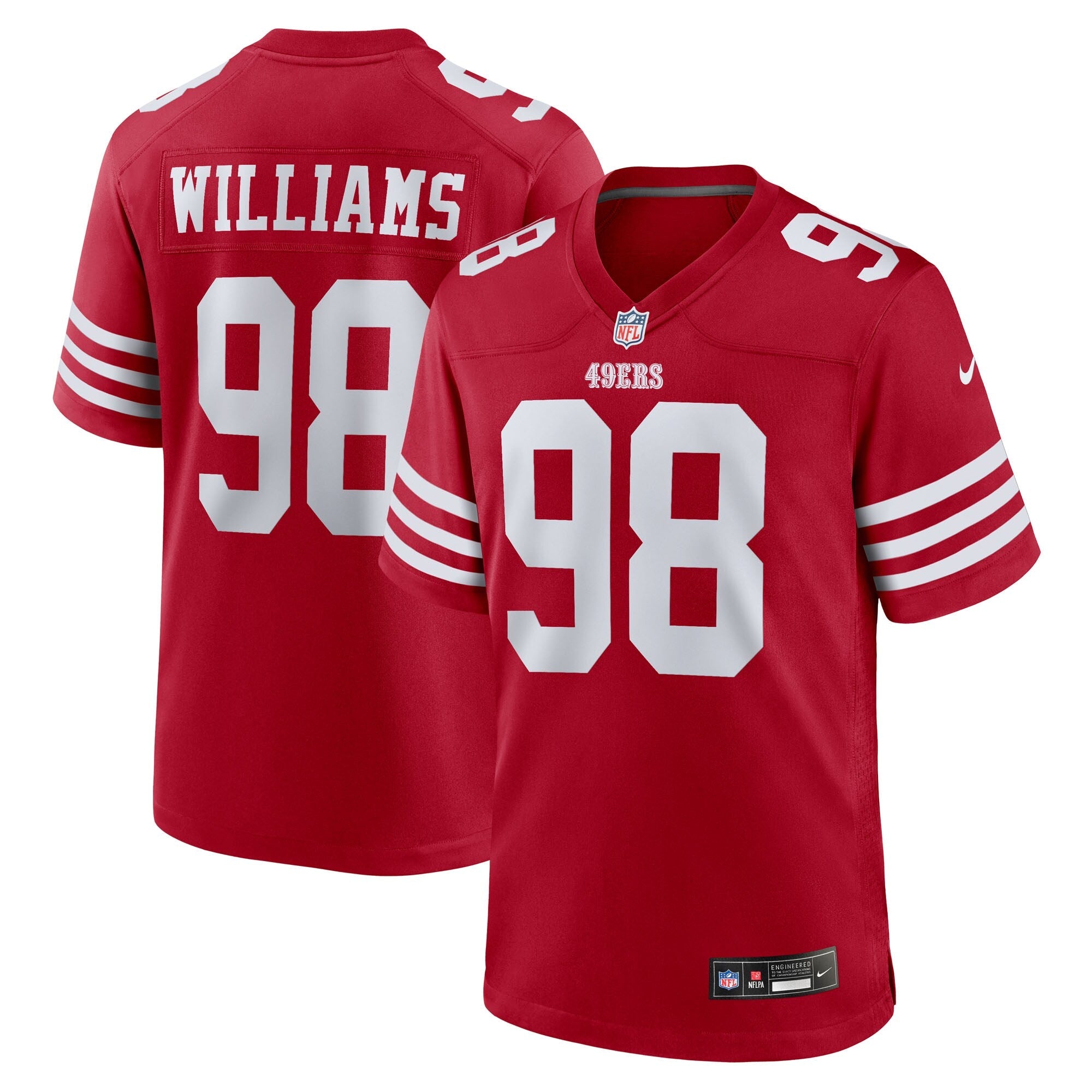 San Francisco 49ers Mykel Williams Scarlet Team Game Jersey