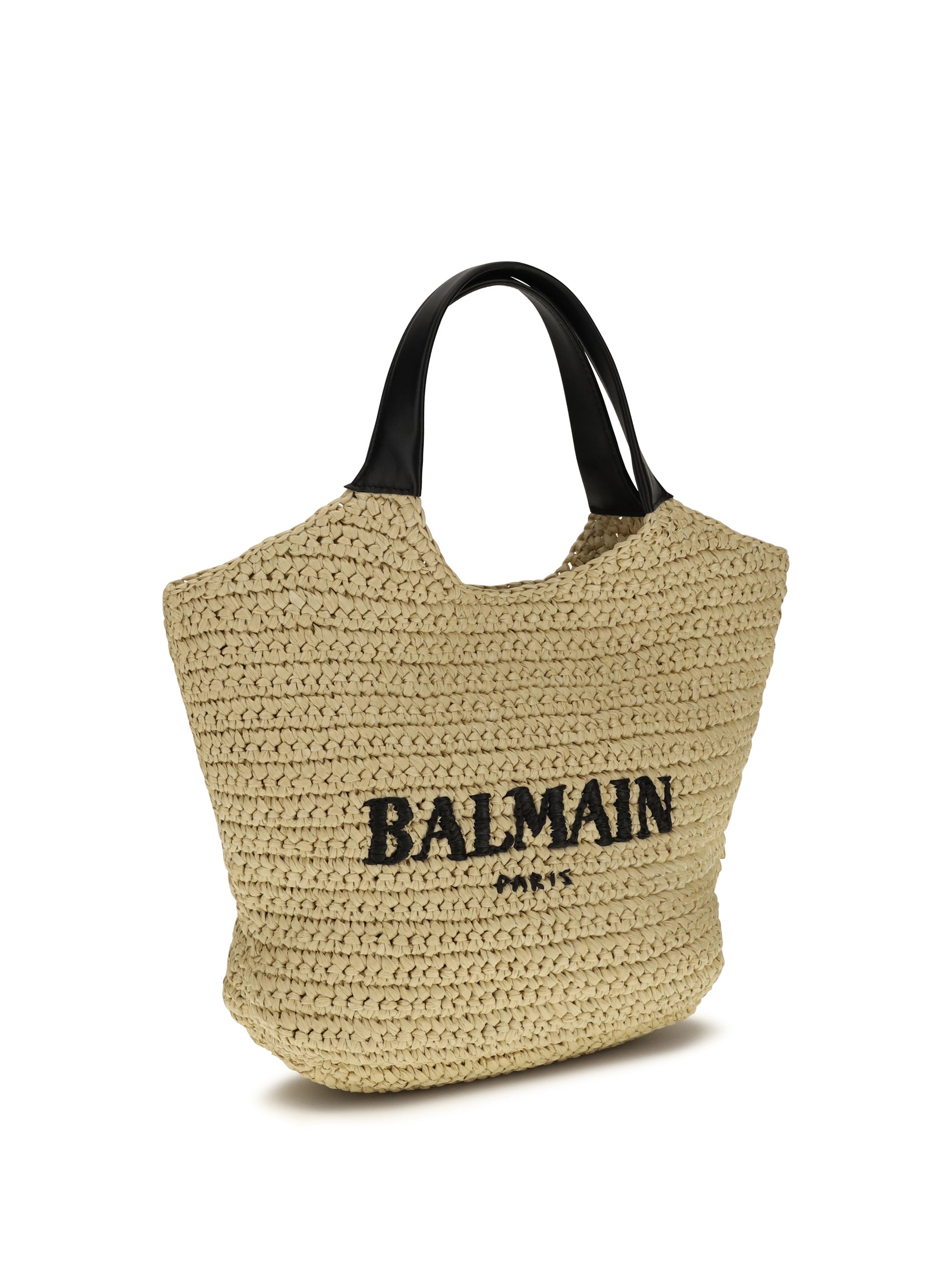 Balmain Women Mini Crochet Tote Bag