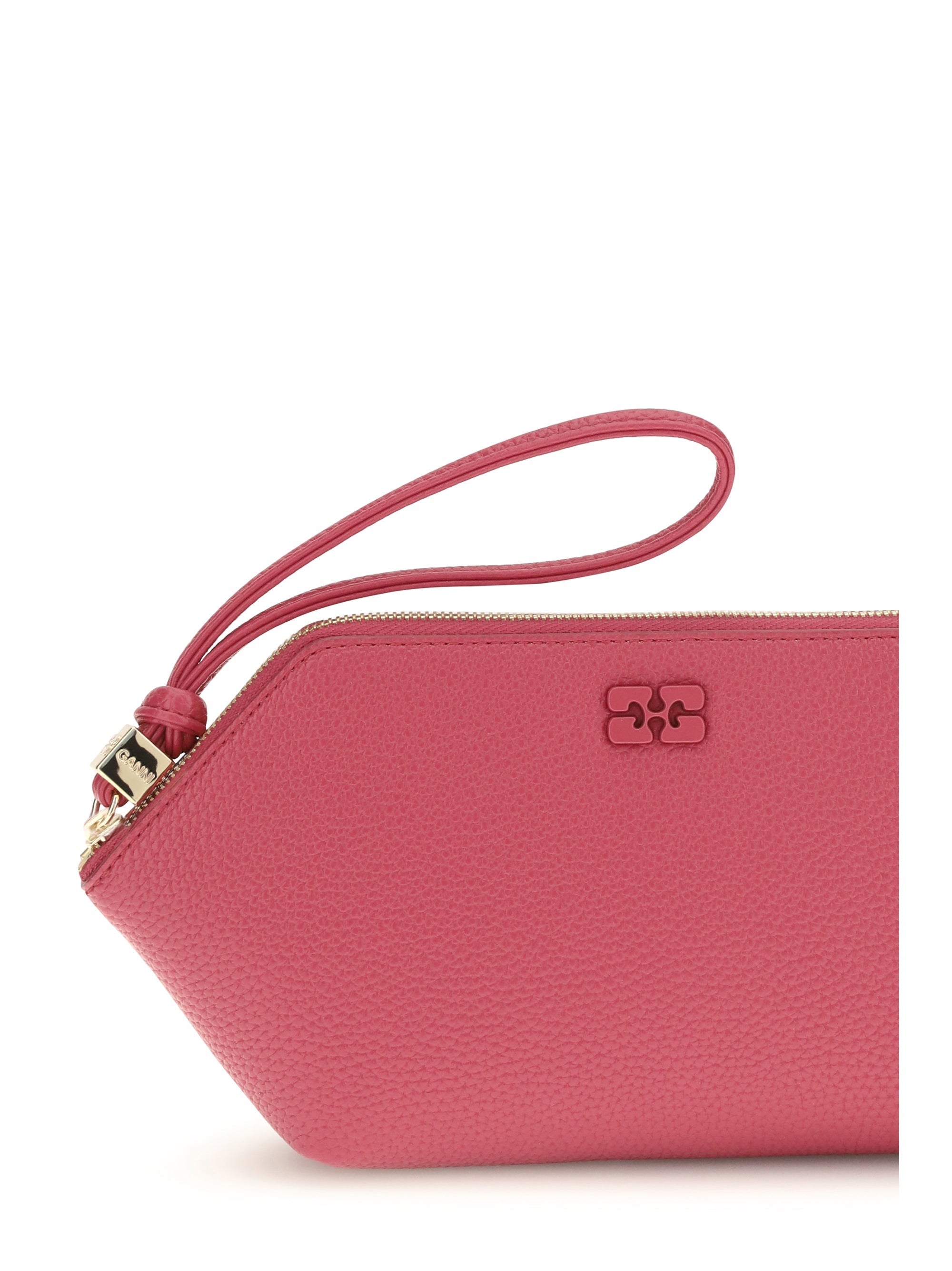 Ganni Women Grained Leather Bou Pouch