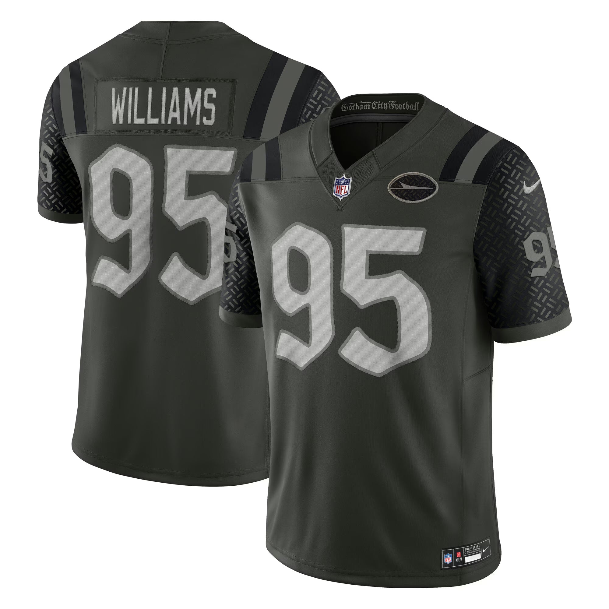 New York Jets Quinnen Williams Gotham Green 2025 Rivalries Collection Limited Jersey