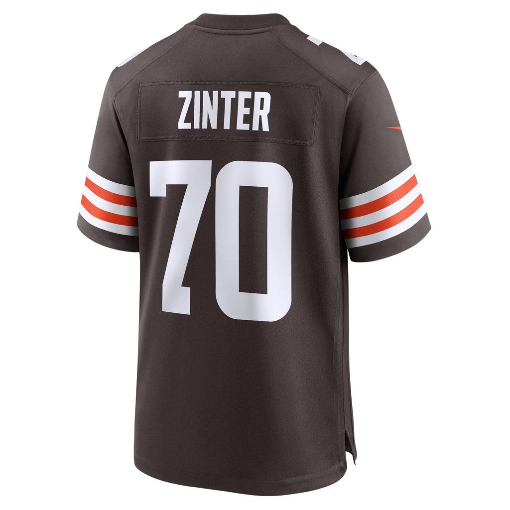 Cleveland Browns Zak Zinter Brown Team Game Jersey