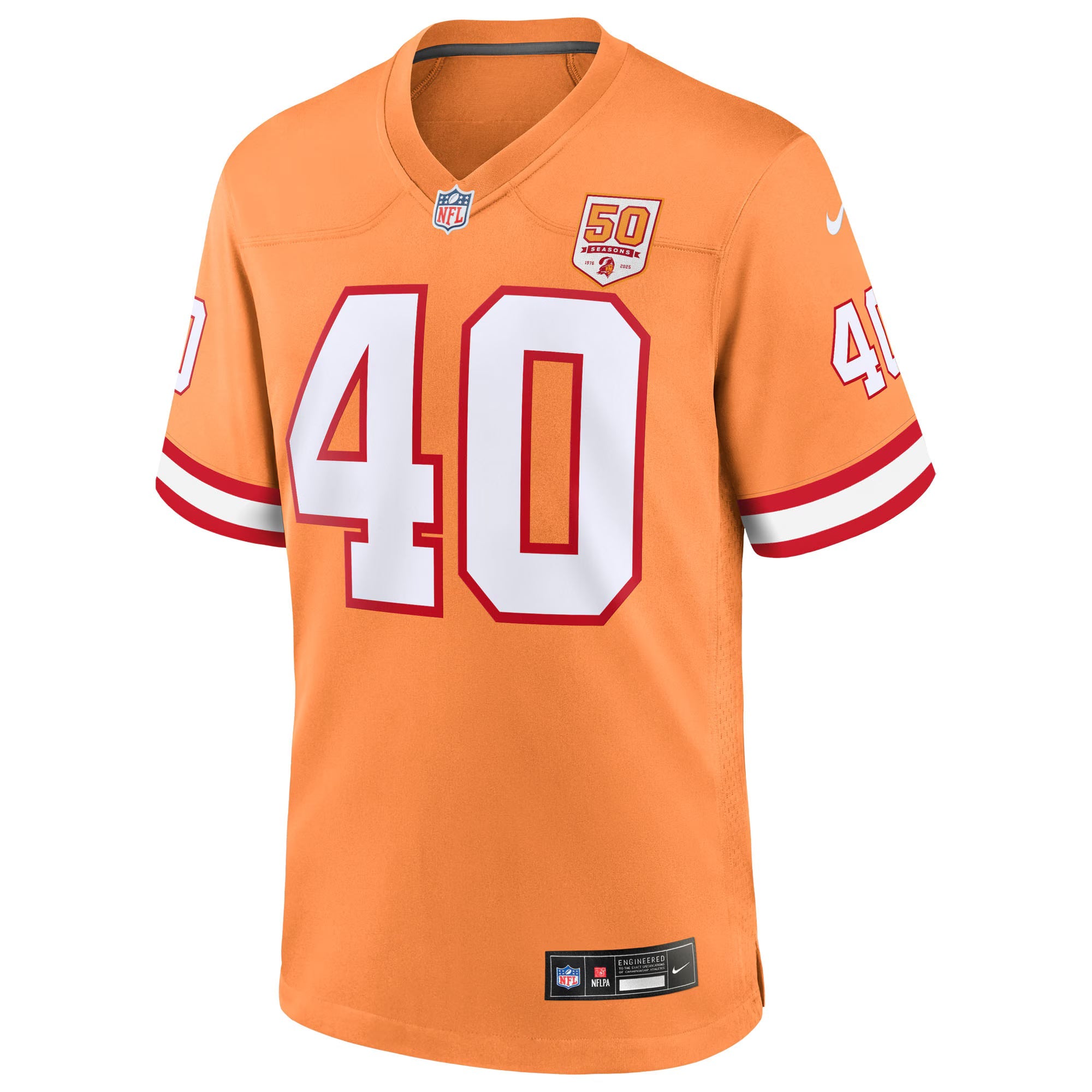 Tampa Bay Buccaneers Mike Alstott Creamsicle 50th Season Game Jersey