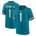 Jacksonville Jaguars Travis Etienne Jr Teal Prowler Throwback Player Game Jersey