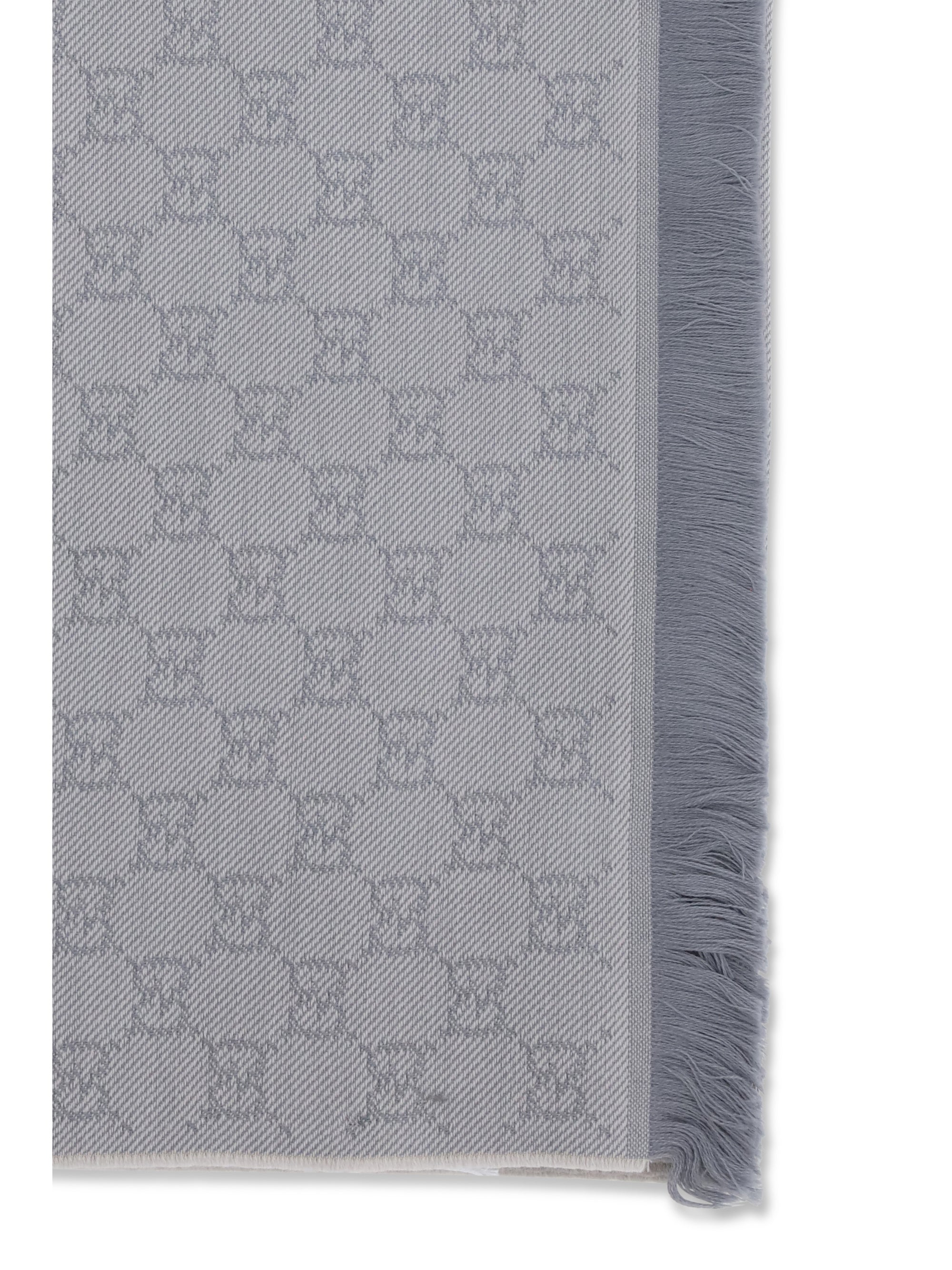 Gucci Women Gg Supreme Embroidered Wool Scarf