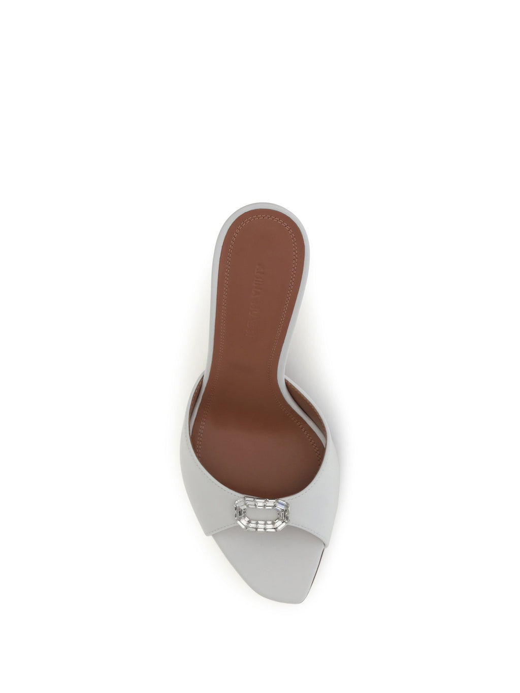 Amina Muaddi Women Camelia Leather Mule Sandals
