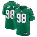 Philadelphia Eagles Jalen Carter Kelly Green Alternate Game Jersey