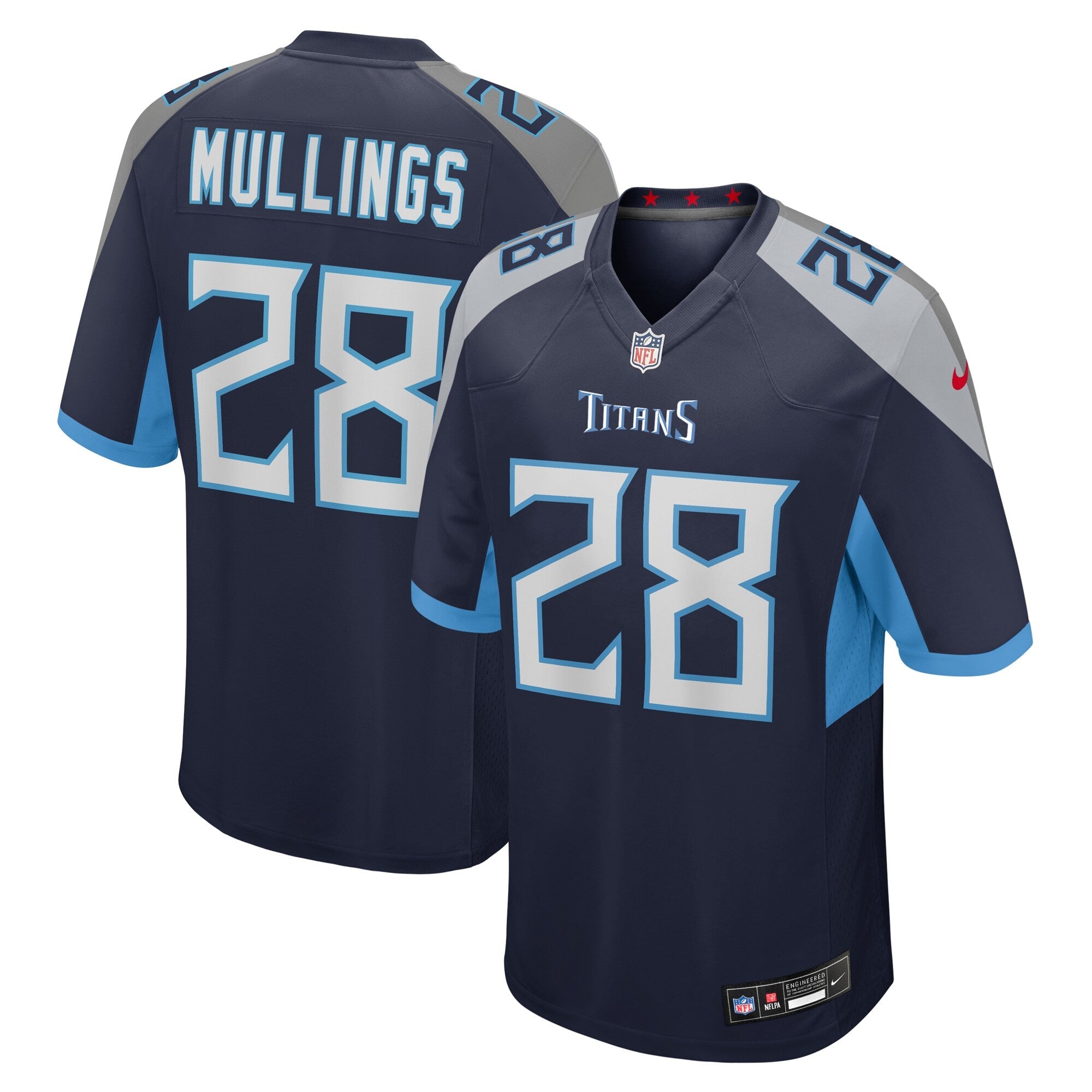 Tennessee Titans Kalel Mullings Navy Team Game Jersey