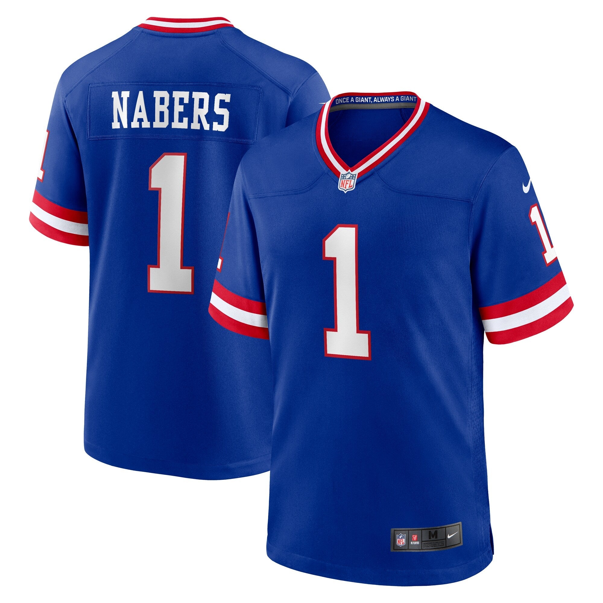 New York Giants Malik Nabers Royal Game Player Jersey