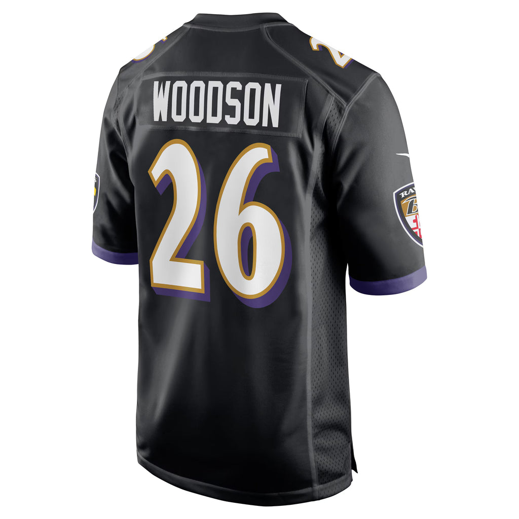 Baltimore Ravens Rod Woodson Black Retired Player Alternate Game Jersey