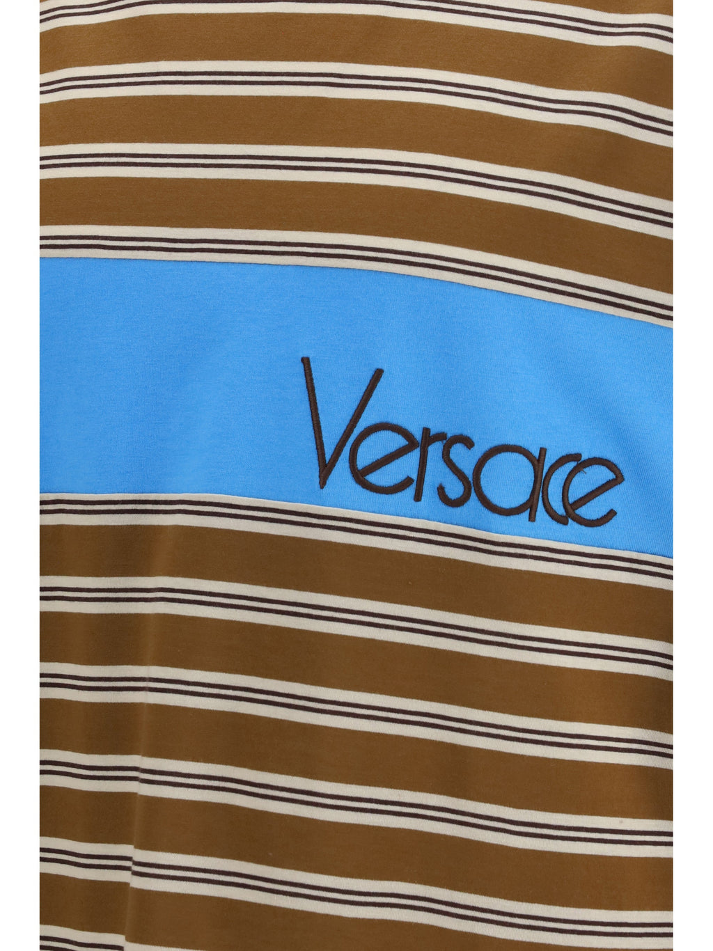 Versace Men Striped Cotton T-Shirt