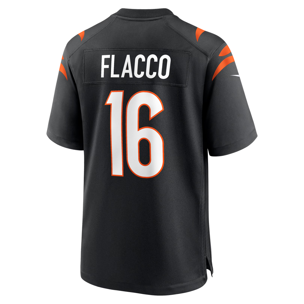 Cincinnati Bengals Joe Flacco Black Team Game Jersey