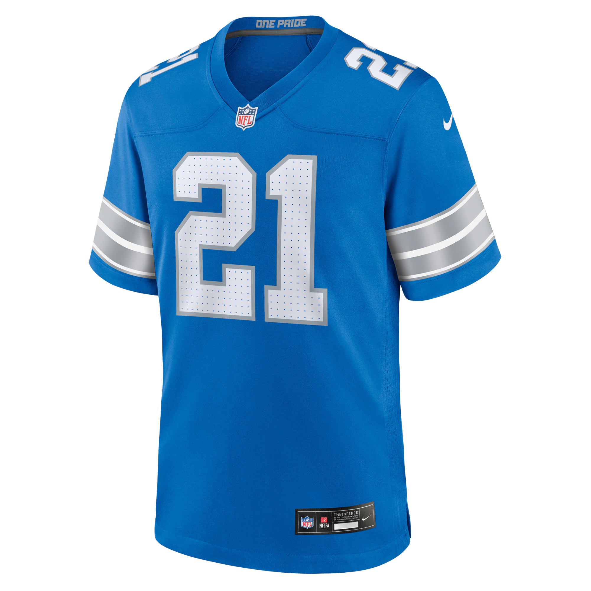 Detroit Lions Amik Robertson Blue Game Jersey