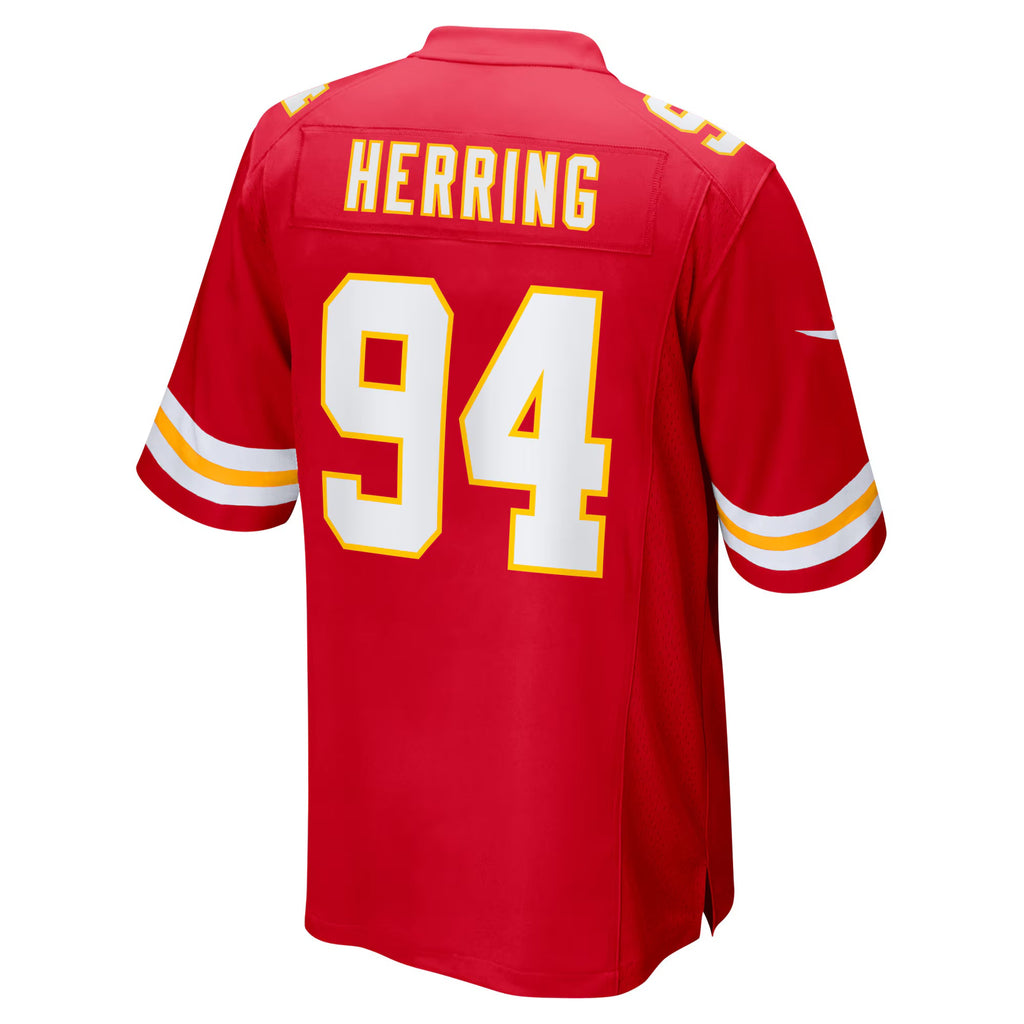 Kansas City Chiefs Malik Herring Red Team Game Player Jersey