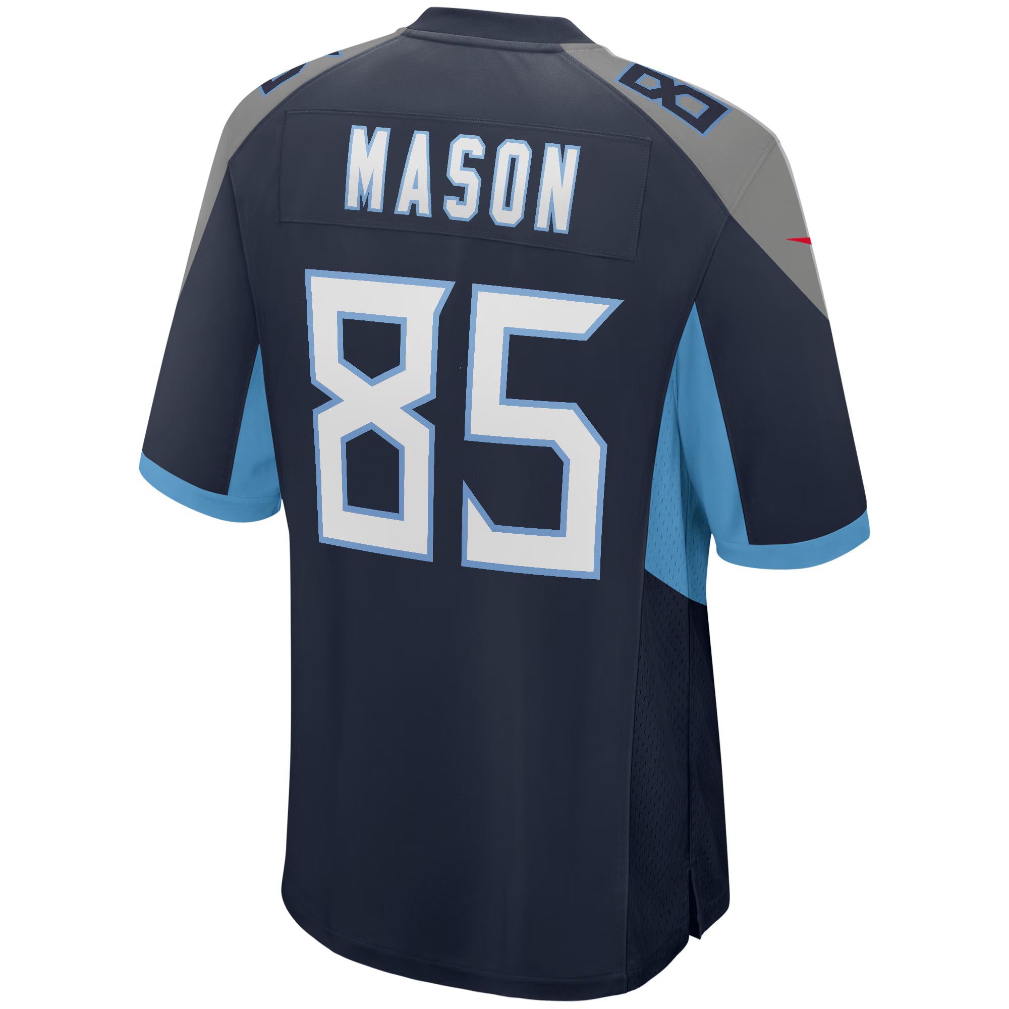 Tennessee Titans Derrick Mason Navy Game Retired Player Jersey