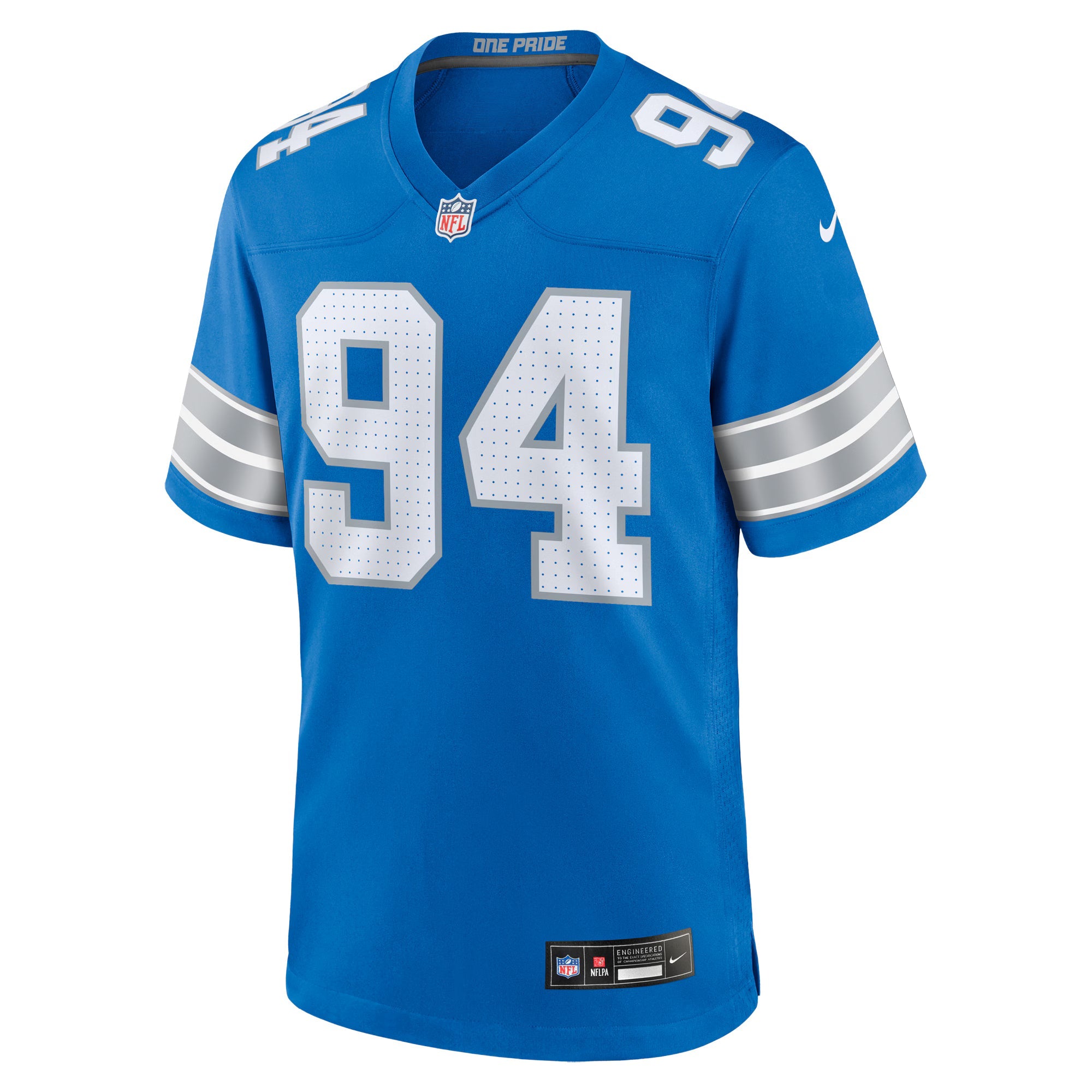 Detroit Lions Mekhi Wingo Blue Team Game Jersey