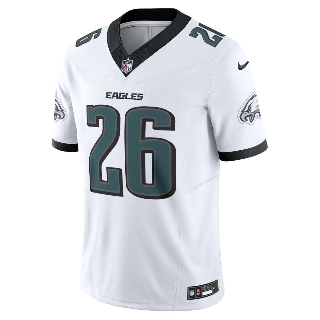 Philadelphia Eagles Saquon Barkley White Vapor F.U.S.E. Limited Jersey