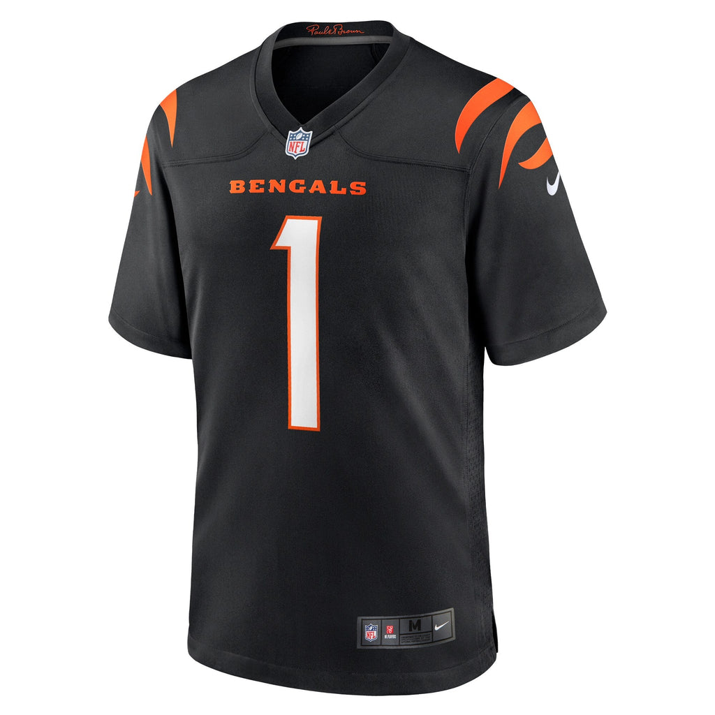 Cincinnati Bengals Number 1 Dad Black Game Jersey