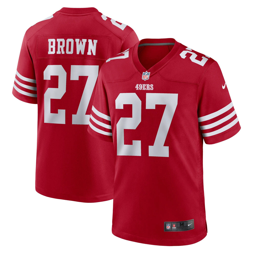 San Francisco 49ers Ji'Ayir Brown Scarlet Team Game Jersey