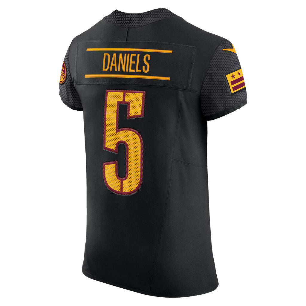 Washington Commanders Jayden Daniels Black Alternate Vapor F.U.S.E. Elite Jersey