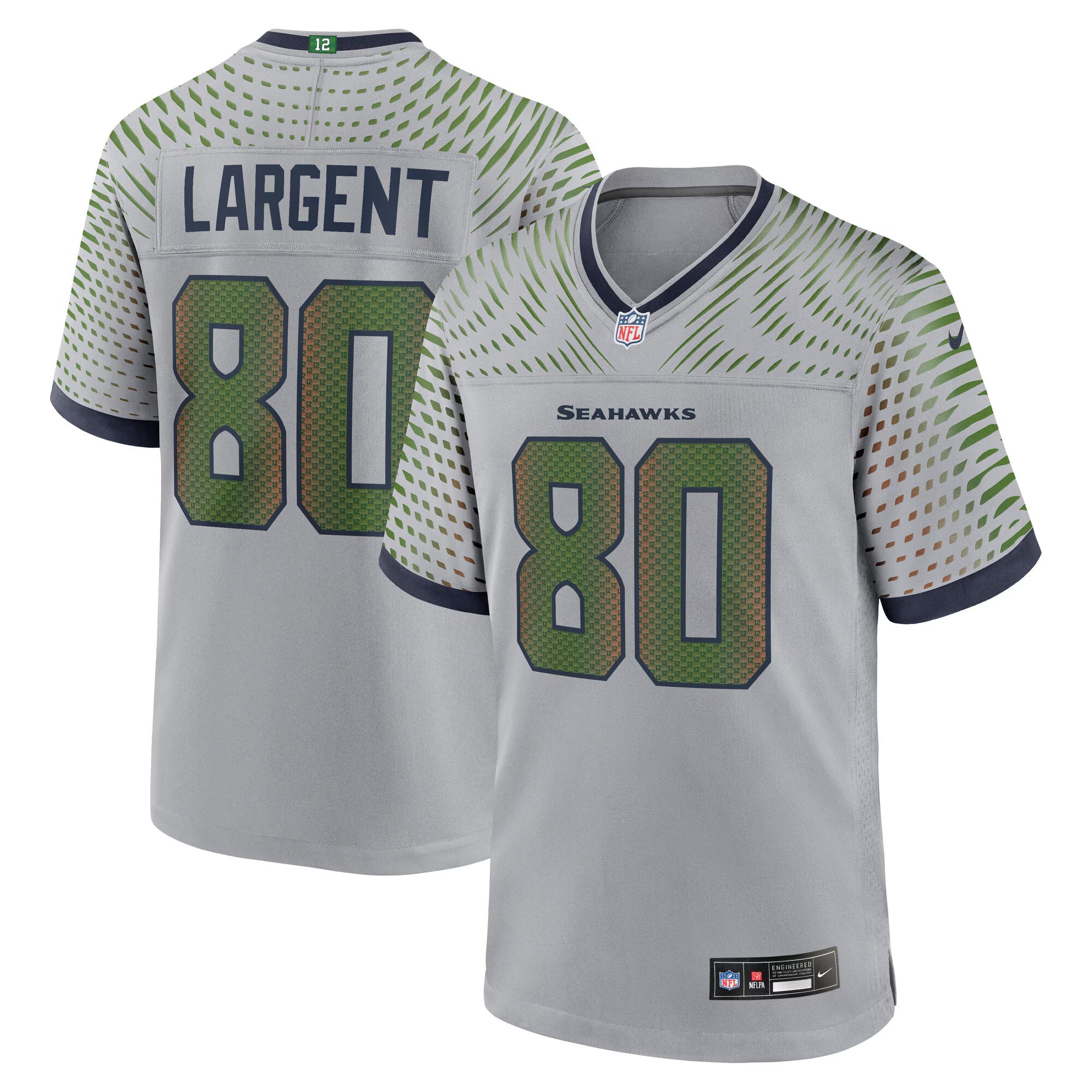 Seattle Seahawks Steve Largent Wolf Gray 2025 Rivalries Collection Retired Player Game Jersey