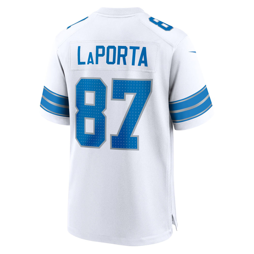 Detroit Lions Sam LaPorta White White Game Jersey