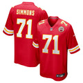 Kansas City Chiefs Josh Simmons Red 2025 NFL Draft First Round Pick Game Jersey
