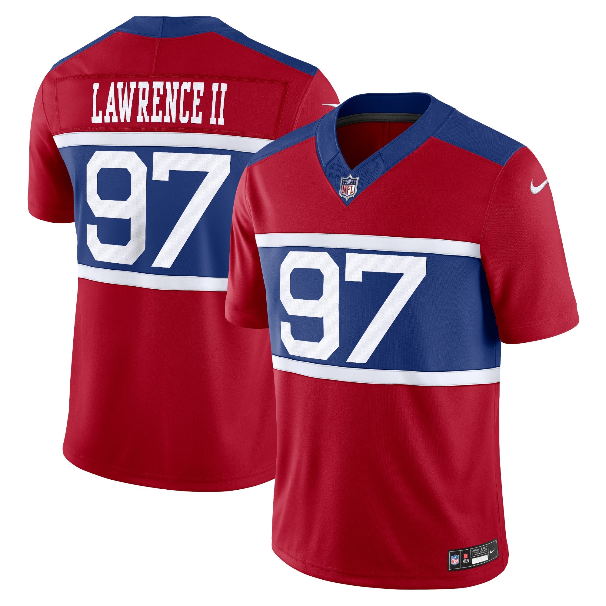 New York Giants Dexter Lawrence II Century Red Alternate Vapor F.U.S.E. Limited Jersey