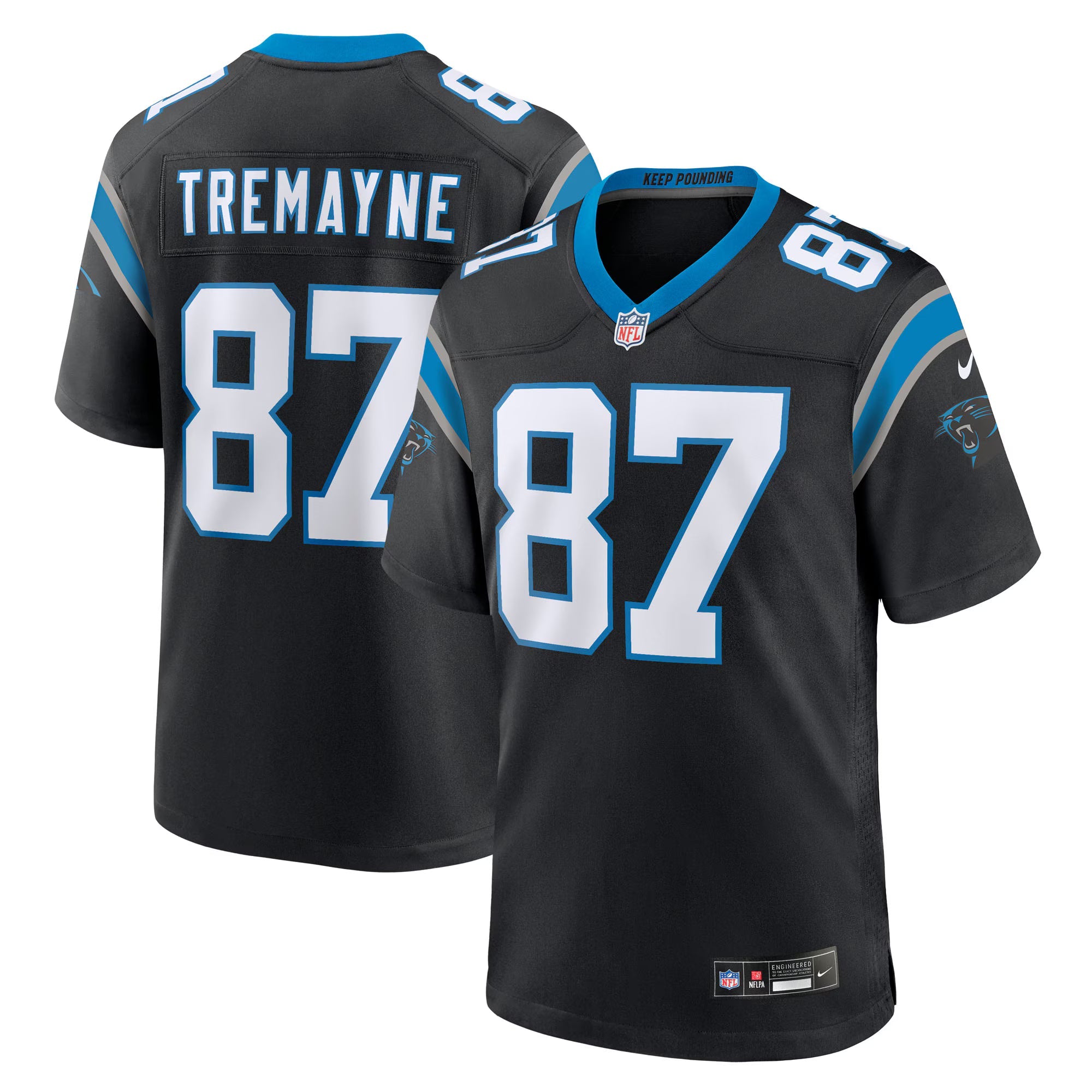 Carolina Panthers Brycen Tremayne Black Team Game Jersey
