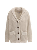 Brunello Cucinelli Women Cotton Feather Cardigan