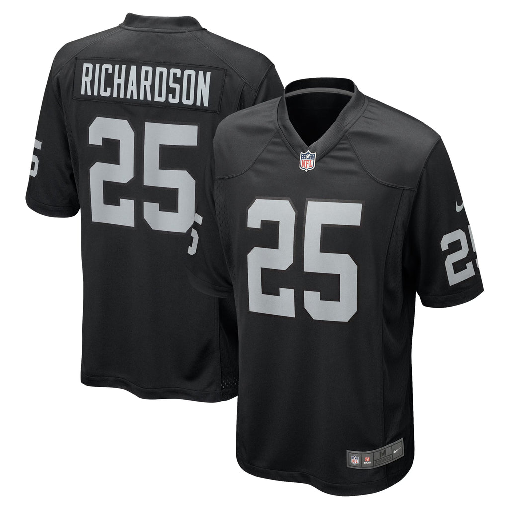 Las Vegas Raiders Decamerion Richardson Black Team Game Jersey