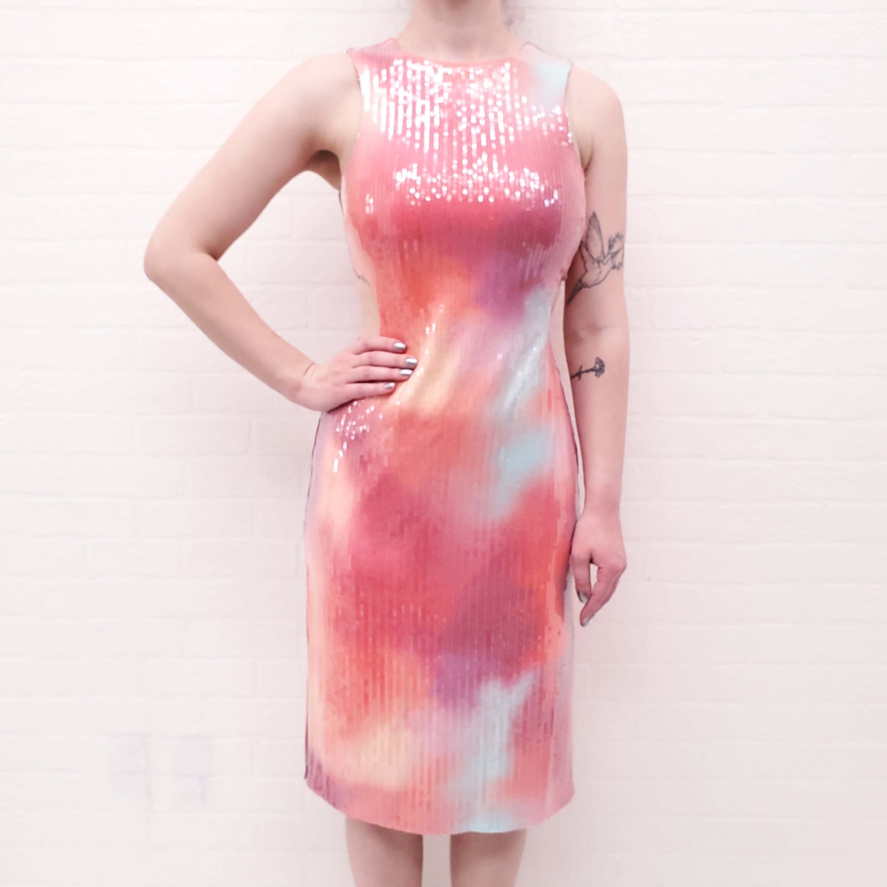 BAGATELLE RAINBOW SEQUIN DRESS - SIZE S