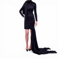 BALENCIAGA BLACK SPANDEX DRESS - SIZE 36