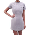 BALENCIAGA DEMNA GREY STRUCTURED DRESS WITH BONING - SIZE 40