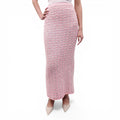 BALENCIAGA PINK COTTON TWEED KNIT SKIRT - SIZE S