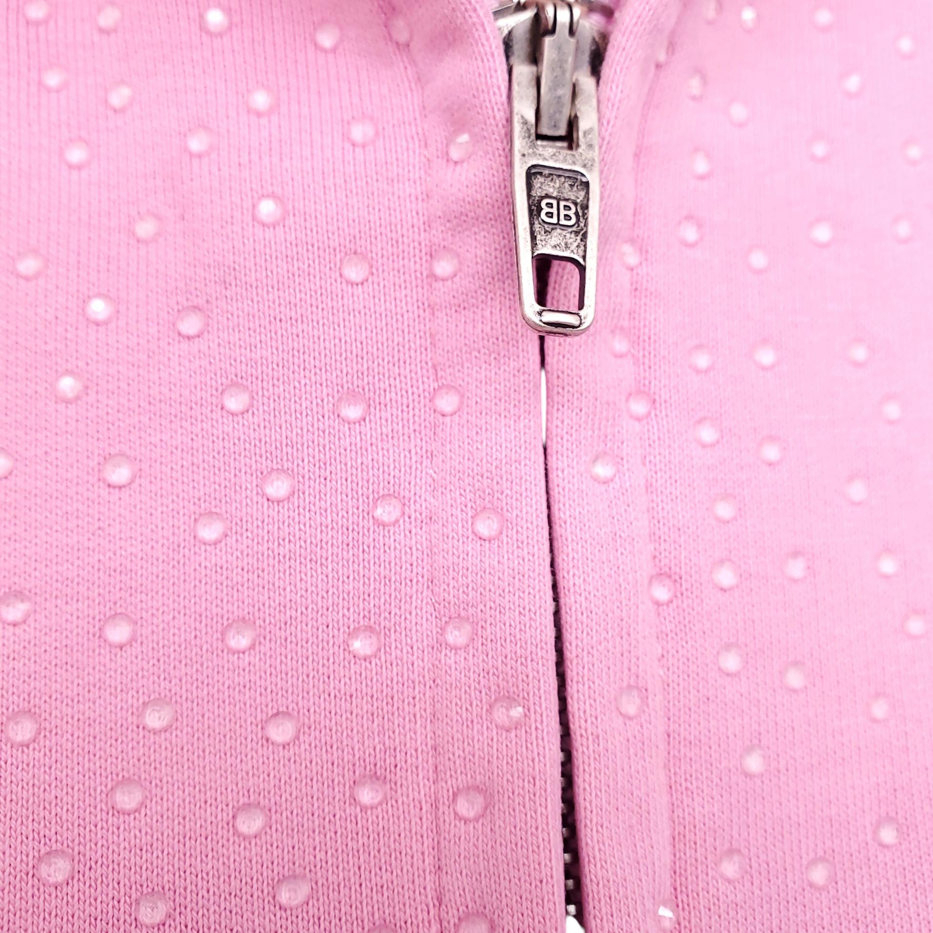 BALENCIAGA PINK RUNWAY CRYSTAL SWEATSHIRT - SIZE XL