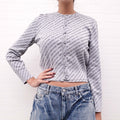 BALENCIAGA SILVER LOGO CARDIGAN - SIZE 40