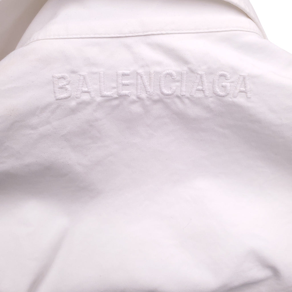 BALENCIAGA WHITE OVERSIZED SHIRT DRESS - SIZE 36