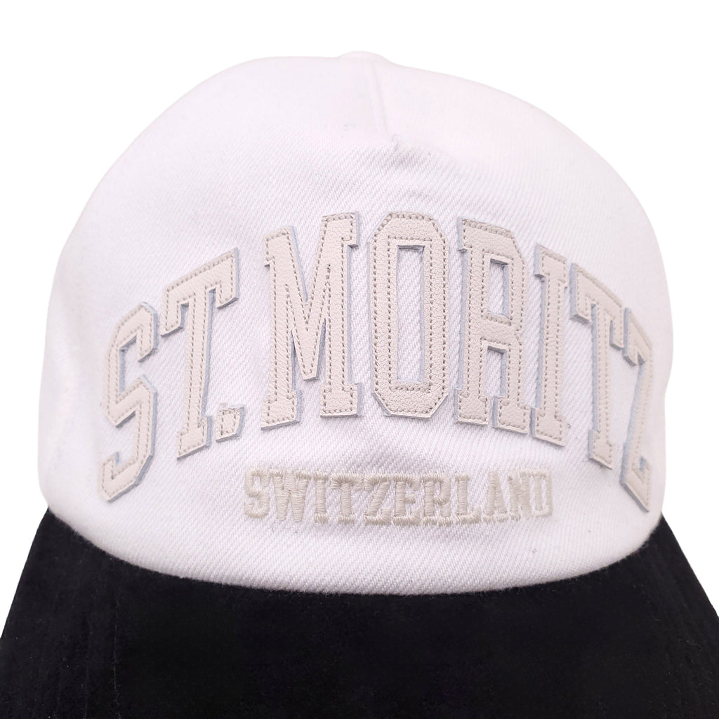 BALLY CREAM AND BLACK ST. MORITZ HAT SIZE- 56