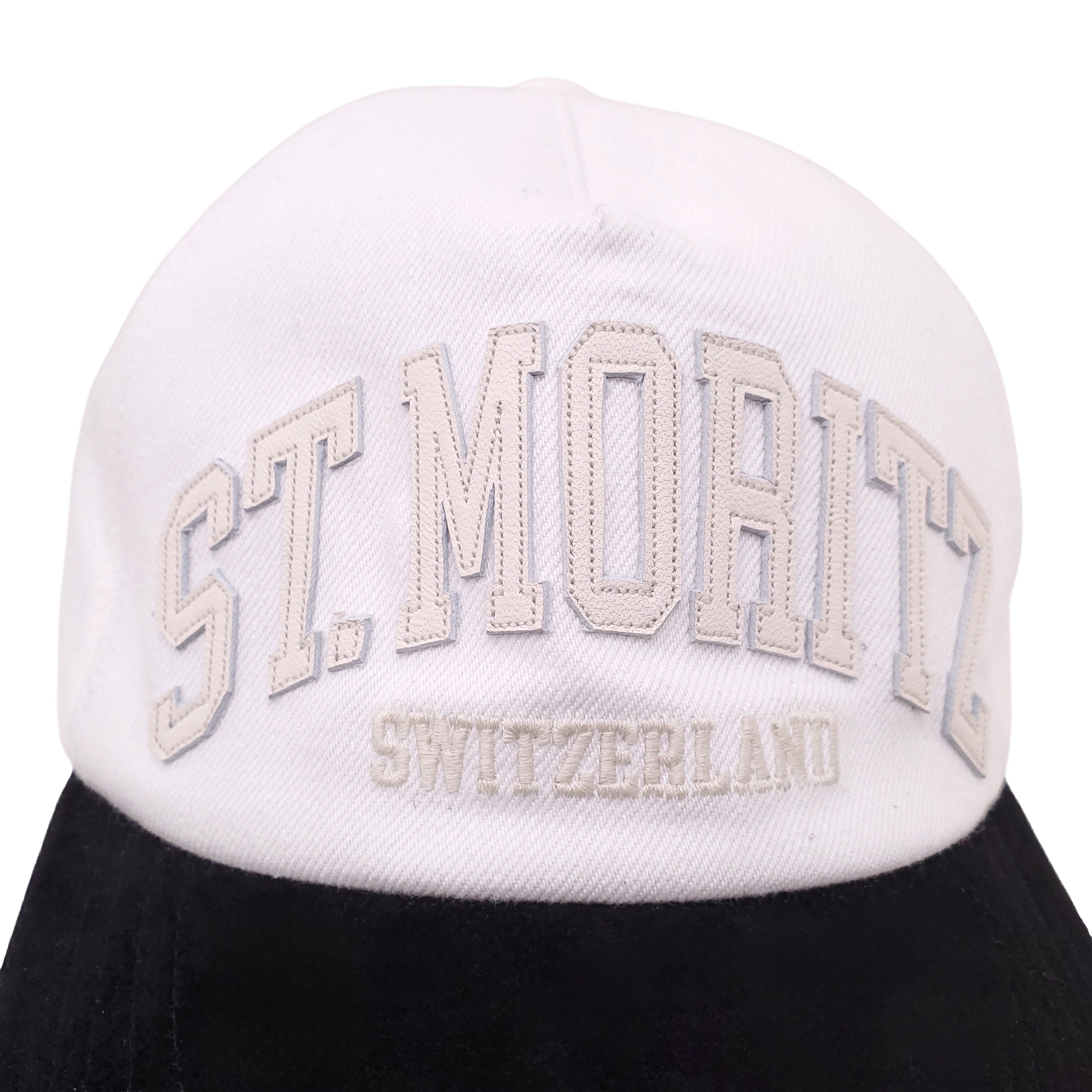BALLY CREAM AND BLACK ST. MORITZ HAT SIZE- 56