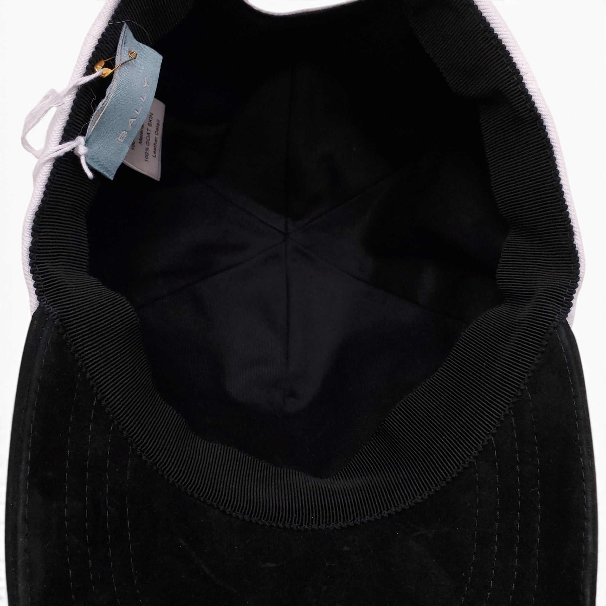 BALLY CREAM AND BLACK ST. MORITZ HAT SIZE- 56