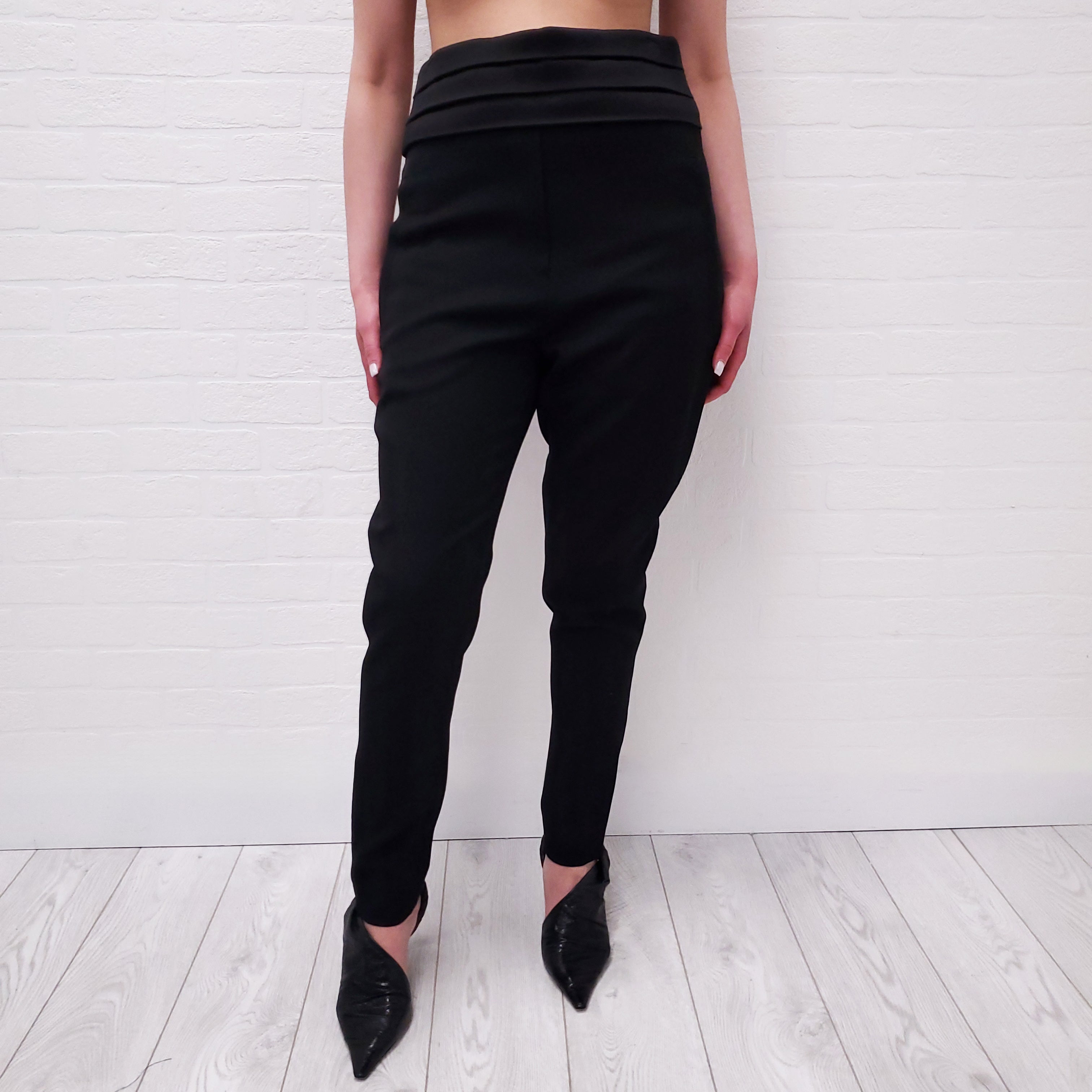 BALMAIN BLACK TUXEDO TROUSER - SIZE 34