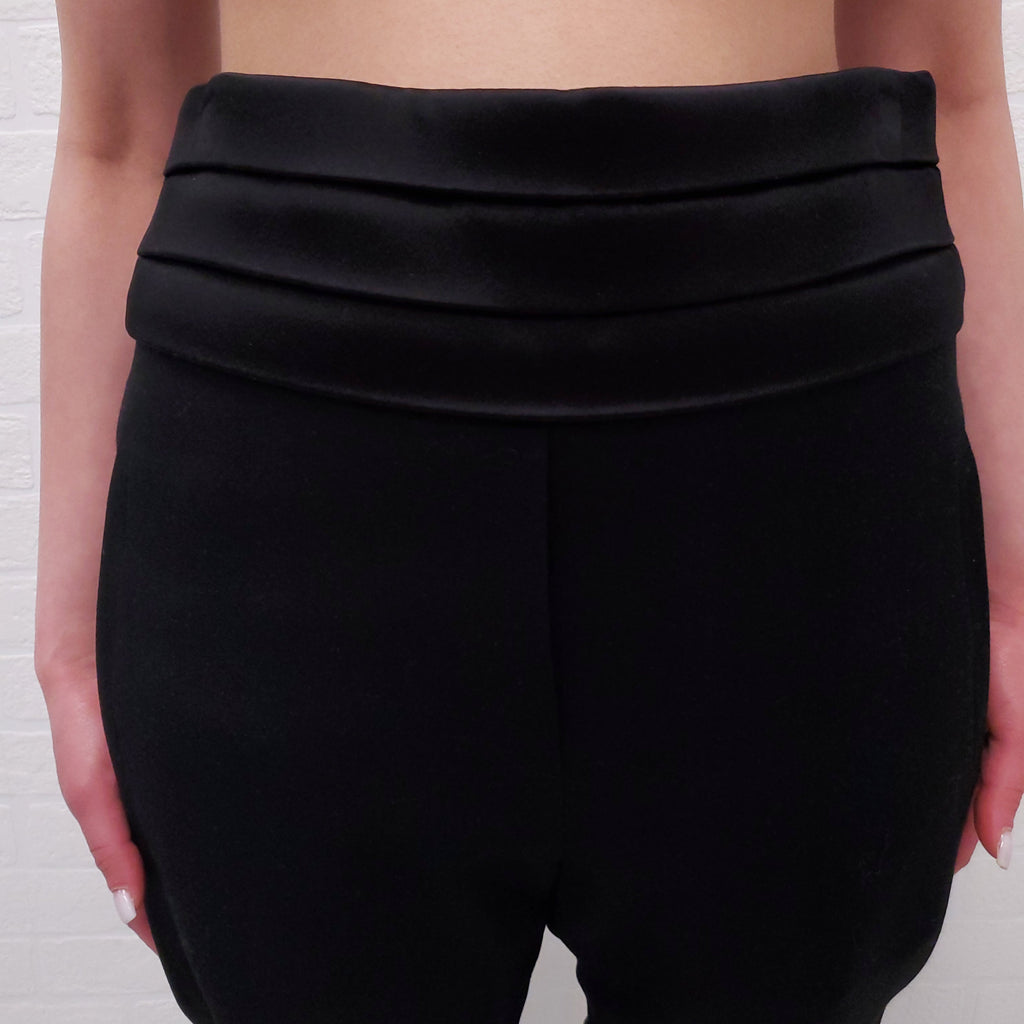BALMAIN BLACK TUXEDO TROUSER - SIZE 34