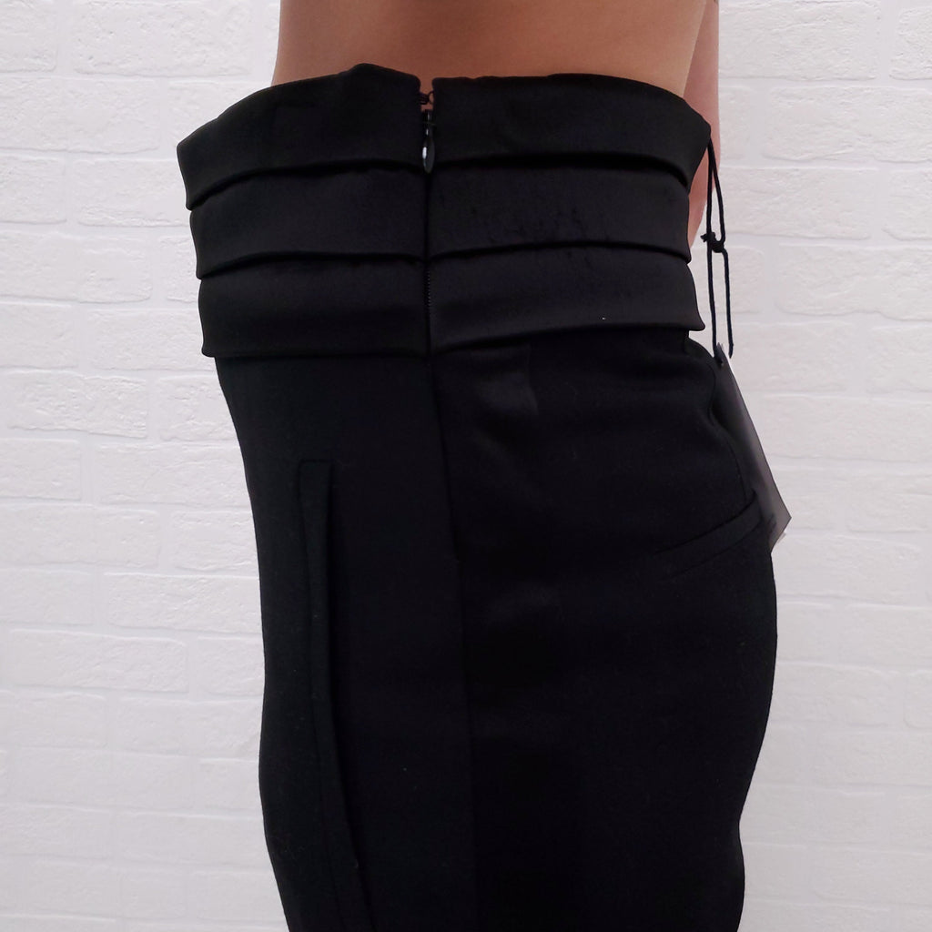 BALMAIN BLACK TUXEDO TROUSER - SIZE 34
